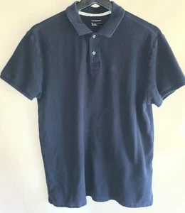Club Monaco Mens Medium Short Sleeve Polo Shirt Navy - Picture 1 of 8