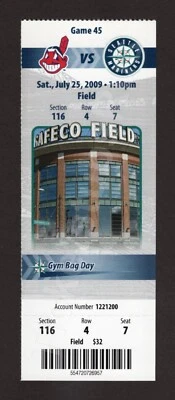 Michael Saunders MLB DEBUT Mariners Indians 7/25/2009 MINT Ticket ICHIRO SUZUKI - Image 1 of 4