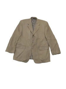 Men's Chaps Ralph Lauren Brown Blazer Sport Coat Suit Jacket 100% Silk - 42R - Picture 1 of 12