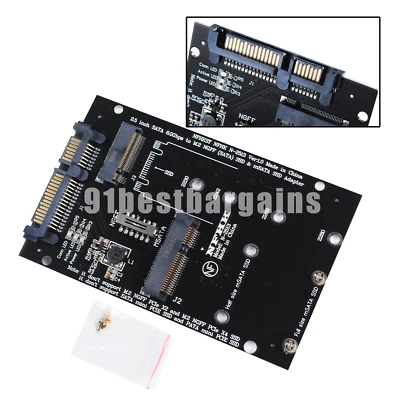 Replacement NGFF M.2 B+M KEY or mSATA SSD to SATA III 3 Board Adapter Card  - Image 1 of 4
