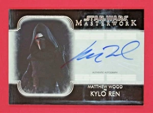 2020 Star Wars Masterwork Matthew Wood as Kylo Ren Autographs #AMW  - Picture 1 of 2