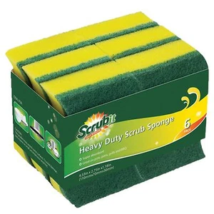 6 Pack Heavy Duty Scrub Sponges By “ Kitchen Dish Sink And Bathroom Cleaning S - Picture 1 of 9