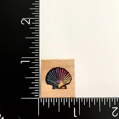 Sello de goma montado en madera All Night Media Tiny Shell Seashell 0482A Foto 1 de 3