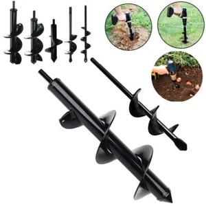 Planting Auger Spiral Hole Drill Bit Garden Yard Earth Planter Digger - Picture 1 of 36