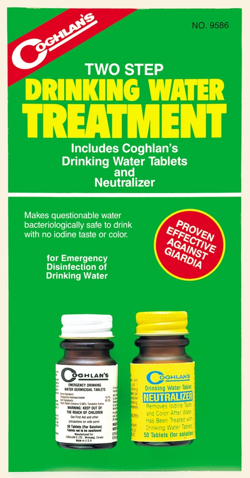 Coghlan's Drinking Water Tablets Purification Potable Treatment Coghlans 9586