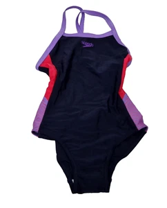 Disfraz de Natación SPEEDO Niñas Logo Buceo Trsp Msbk Jf Azul Marino Púrpura Talla 9-10 Años P - Imagen 1 de 2