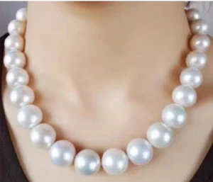 Joyería Fina 18 Pulgadas 11-12mm Genuina Natural Mar del Sur Blanco Redondo Mujer Perla - Imagen 1 de 5
