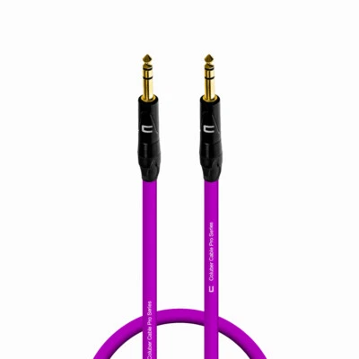 Cable equilibrado macho TRS de 1/4" - Conector estéreo de interconexión de color de longitud personalizada Foto 1 de 4