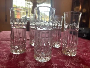 SET 5 BICCHIERI IN CRISTALLO PER LIQUORI O WHISKY - VINTAGE - - Foto 1 di 9