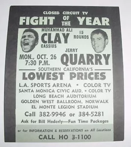 Original Vintage 1970 Muhammad Ali v Jerry Quarry Boxing Fight Flyer Hand Bill  - Picture 1 of 2