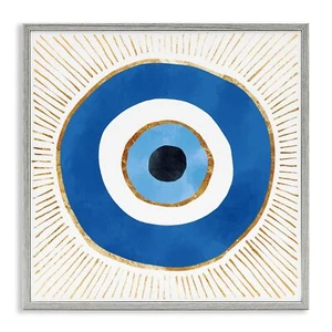 Stupell Industries Evil Eye Symbol Striped Rays Framed Wall Art, Design by Zi... - Picture 1 of 9
