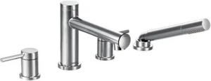 Moen T394 Chrome Align 2-Handle Diverter Roman Tub Faucet with Hand Shower - Picture 1 of 2