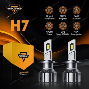 AUXBEAM H7 Canbus LED Headlight Bulbs 6500K 25000LM For Hyundai Sonata 2011-2015 - Picture 1 of 12
