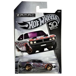 HOT WHEELS ZAMAC '71 DODGE DEMON 6/8 50TH ANNIVERSARY SCALA  1/64 DIE-CAST METAL - Foto 1 di 12