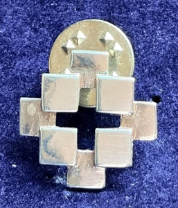 MODERNIST JERUSALEM CROSS SILVER 925 PIN BADGE - Picture 1 of 4