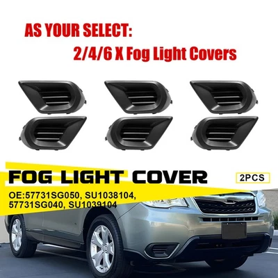 LH&RH Fog Light Cover Bezel Grill PAIR For Subaru Forester 2014 2015 2016 2/4/6X - Image 1 of 4