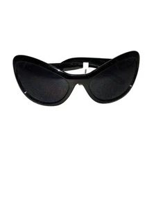 Occhiali da sole Urban Outfitters neri grandi occhi di gatto lenti blu nuovi con etichette - Foto 1 di 8