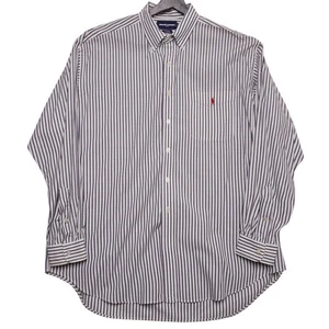 Ralph Lauren Golf Tilden Shirt XL Striped Made in USA 100% Cotton - Picture 1 of 10