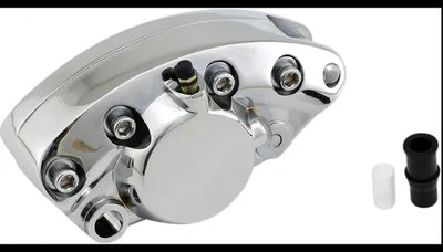 Pinza de freno trasera DS cromada disco único Harley Super Glide 81-82 Foto 1 de 3