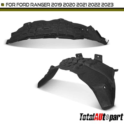 Forros interiores para guardabarros protector contra salpicaduras PET a prueba de polvo para Ford Ranger 2019-2023 delantero Foto 1 de 4