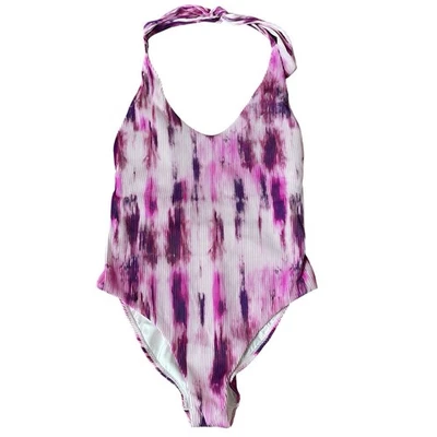 Pilyq Spell Avery One Piece Swimsuit Size Small Ribbed Tie Dye Bohemian Coastal - Image 1 of 4