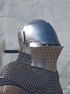 Medieval Knight Chainmail Helmet 16 Gauge Steel SCA LARP Cosplay Armor - Picture 1 of 6