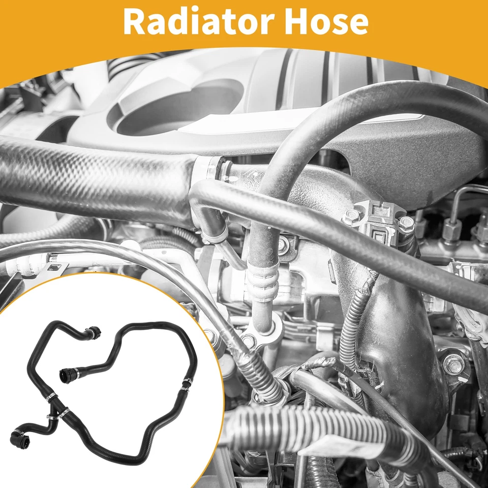 Manguera de radiador para BMW 525i 530i 2004-2005 Nº17127519258 goma negra 1 pieza Foto 1 de 4