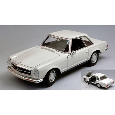 MERCEDES 230 SL (W113) 1965 WHITE 1:24 Welly Auto Stradali Modellino Nuovo - Immagine 1 di 3