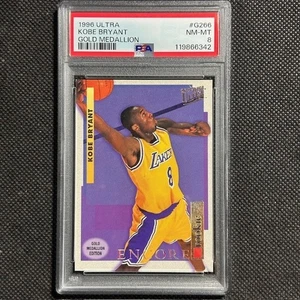 1996 ULTRA GOLD MEDALLION #G266 KOBE BRYANT RC ROOKIE PSA 8 LAKERS HOF - Picture 1 of 2