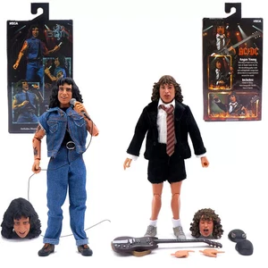 NECA AC/DC Highway to Hell Angus Young Bon Scott Action Figure Clothed Rockstar - Picture 1 of 22