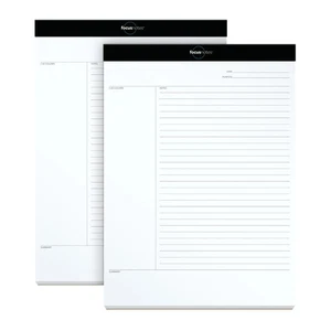 TOPS FocusNotes 15-lb Legal Pads, 8 1/2" x 11", 50 Sheets Per pad, White, Pack - Picture 1 of 4