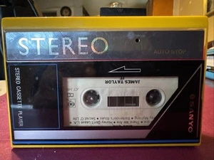 VTG Sanyo Portable Stereo Cassette Player MGP9 - Yellow Rare Vintage: - Picture 1 of 4