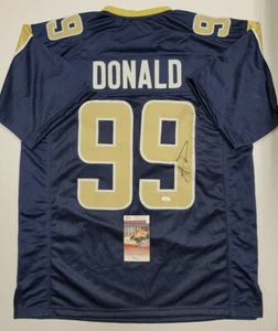 AARON DONALD Signed Autographed LOS ANGELES RAMS Custom Jersey SZ XL. JSA - Picture 1 of 6