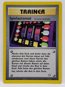 Máquina tragamonedas 83/111 ALEMÁN Neo Genesis Rare Trainer WOTC 2001 Pokemon Card - Imagen 1 de 6