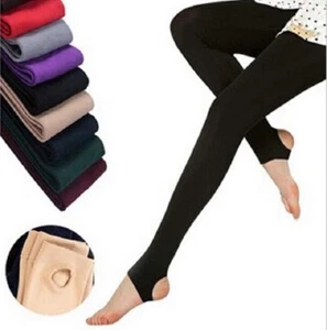 Fashion Women Stirrup Leggings Ladies Winter Cotton Leggings Warm Stretchy Pants - Picture 1 of 12