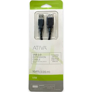 Ativa USB 2.0 Extension Cable, 10’, Black - Picture 1 of 2