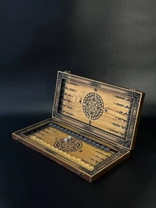 Juego de mesa familiar de backgammon tema marino de madera talla 18,1*9 pulgadas - Imagen 1 de 3