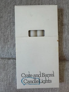 Crate And Barrel CandleLights Four 10” WHITE Candles Made In Denmark - Picture 1 of 1
