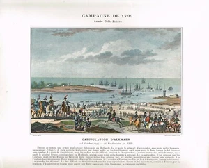 TYPOGRAVURE XIXe ARMéE NAPOLéON BONAPARTE 1799 CAPITULATION D'ALKMAER - Picture 1 of 1