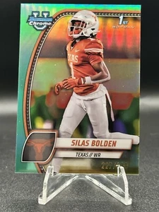 Silas Bolden 2024 Bowman University U Chrome 1st Bowman /399 Aqua TEXAS SP - Picture 1 of 2