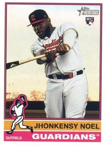 2025 Topps Heritage #79 Jhonkensy Noel, Cleveland Guardians RC - Picture 1 of 2
