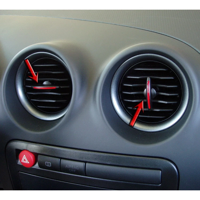 Seat Ibiza Cordoba 6L 4x Vent Regulator RED for Air Outlets Lever Regulator Cupra - Image 1 of 1