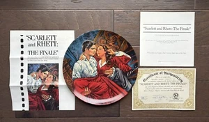 "Lo que el viento se llevó 1985 Scarlett & Rhett The Finale 10"" Knowles Plate certificado y caja" - Imagen 1 de 5