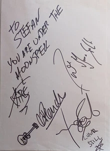 Moonspell gothic metal band autograph signed 8"x12" paper - Picture 1 of 1