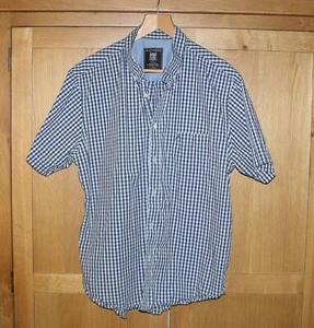 Austin Reed Button Down Shirt Plaid Check Blue XL 100% Genuine Austin Reed Of Re - Picture 1 of 7