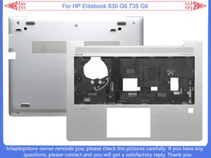 New For HP Elitebook 830 G6 735 G6 Laptop Upper Case Palmrest / Bottom Case - Afbeelding 1 van 6