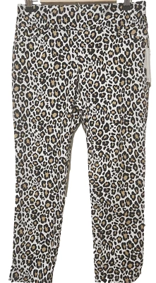 Pantalones al tobillo elásticos Joe B para mujer Cheetah Mill crema/negro/blanco grandes Foto 1 de 4