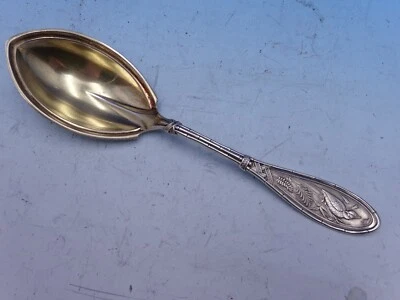 Japanese Whiting Sterling Silver Berry Spoon Small Gold washed Pointed 7 1/2" - Image 1 of 4