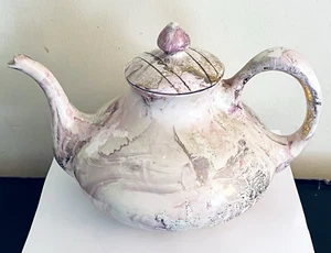 Vintage SASCHA BRASTOFF Rosa & Gold Swirl Surf Ballett Große Teekanne. SCHÖN - Bild 1 von 6