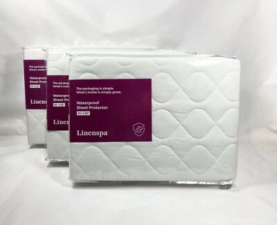 LinenSpa Oversized Mattress Bed Sheet Protector Waterproof Bed Pad 34” x 52” - Image 1 of 4